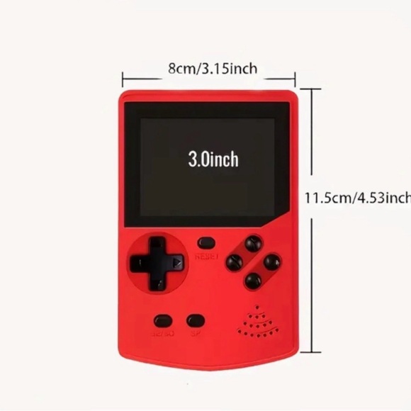K731 Retro Handheld Game Console - Red - Picture 6 of 7